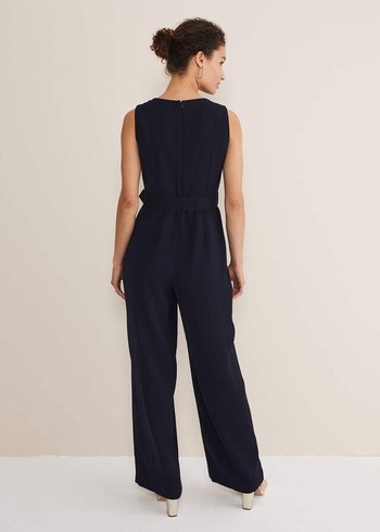 Phase Eight Lissia Wide Leg Jumpsuit Navy USA | 9058624-VG